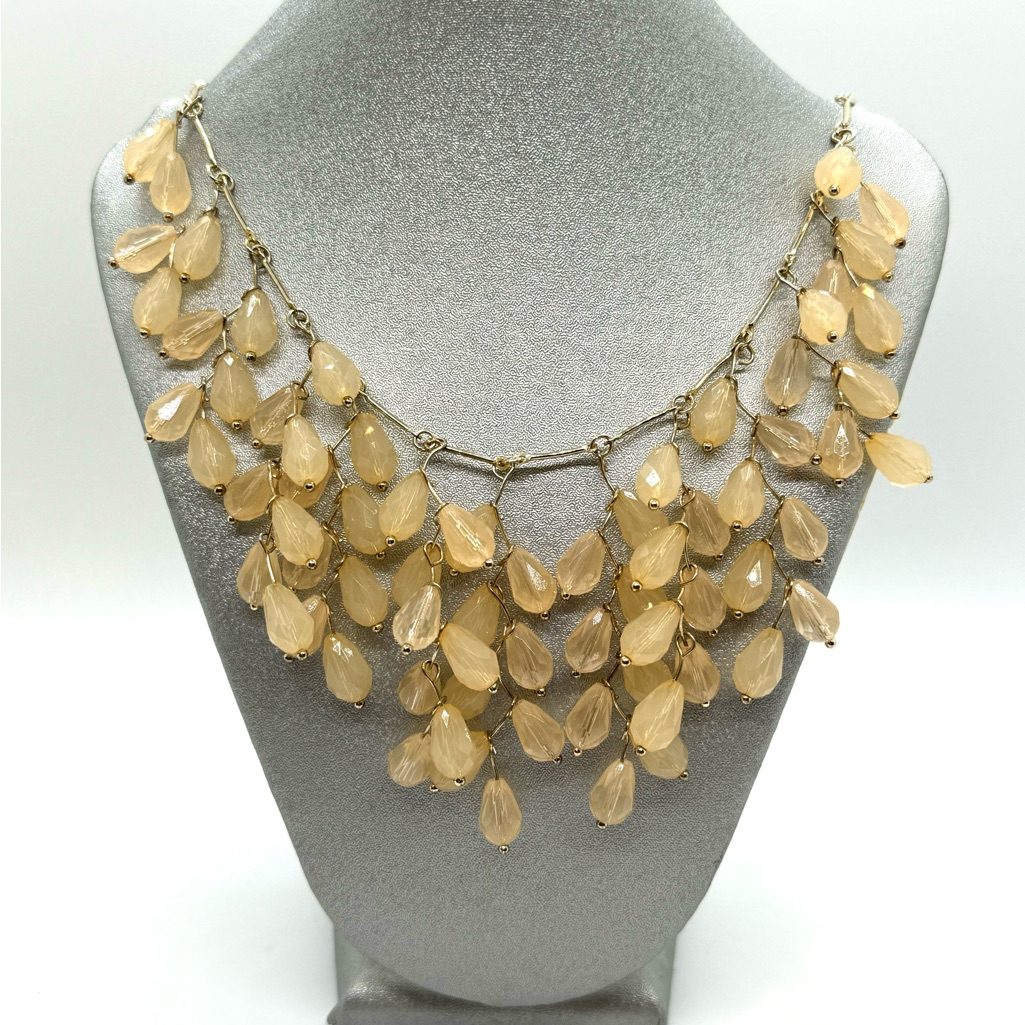 The Limited - Teardrop Beaded Necklace - Vintage